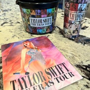 Taylor Swift Eras Tour Movie, cup, pic & bucket from opening night 10/13/23